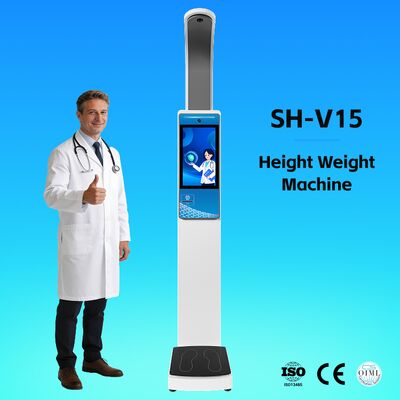 Escala de peso de altura IMC LCD tela inteligente impressora térmica relatório eletrônico frequência cardíaca farmácia OEM