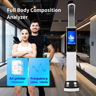 Escala inteligente de analisador corporal de 8 eletrodos de 19 polegadas com grande display LCD para academias de ginástica