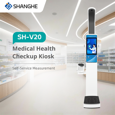 Avançado 19 polegadas Android Publicidade Multi Parâmetros Health Kiosk Máquina BMI Corpo Altura Pesos Escala para Hospital